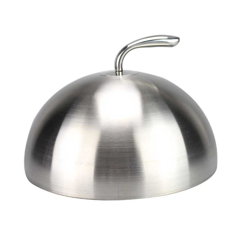 Btsg 20 / 24 / 26 / 28cm Penutup Makanan Steak Teppanyaki Bentuk Kubah Bahan Stainless Steel