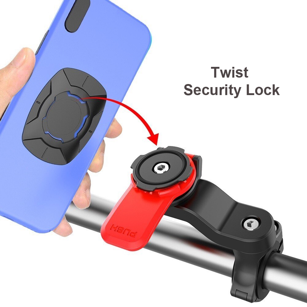 Phone Holder HP Security Lock Stang Sepeda Motor NOT Quad Lock