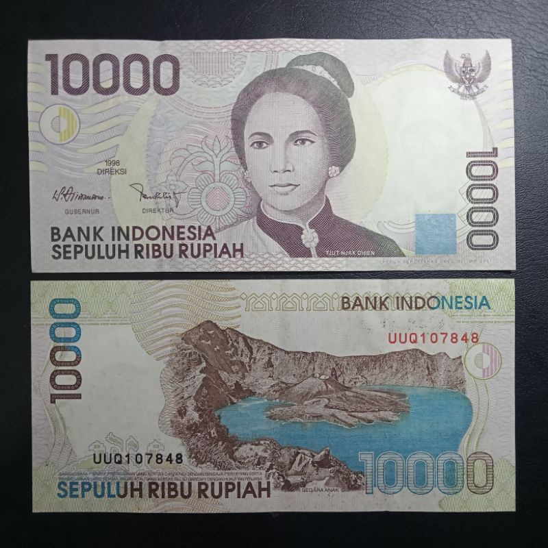 Jual Uang Kuno 10000 Rupiah Tjut Njak Dhien Tahun 1998 Gress Shopee