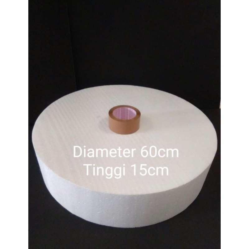 Diameter 60cm Tinggi 15cm Round Dummy Cake Styrofoam Gabus Kue Bulat