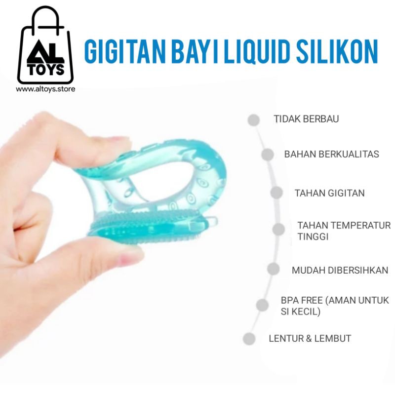 Gigitan Bayi Liquid Silikon Aman Untuk Bayi Di Atas 3 Bulan