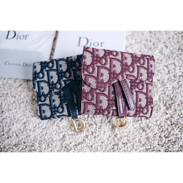 Dior oblique saddle small wallet