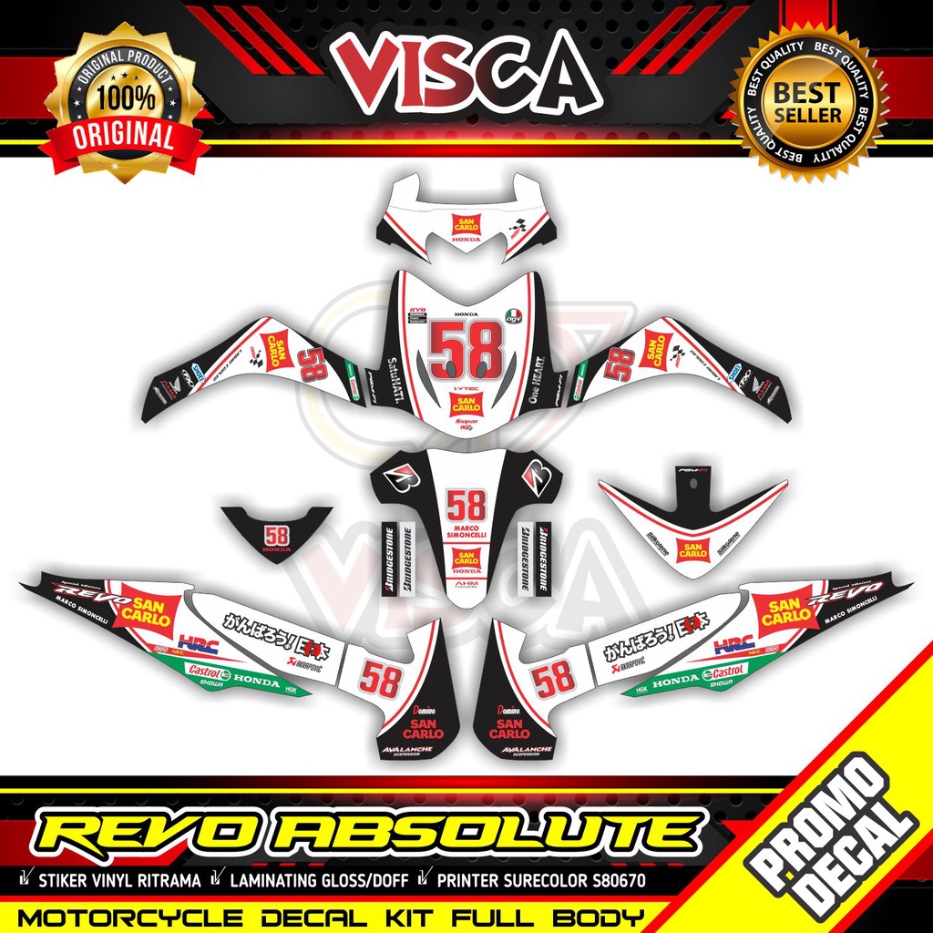 Decal Revo Absolute 110 Full Body Decal Absolute Revo Full Body Stiker Revo Absolute 110 Full Body S