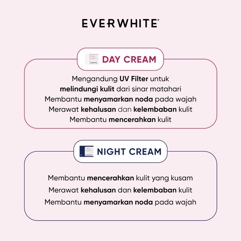 ⭐️ Beauty Expert ⭐️ Everwhite Be Bright Face Wash | Be Bright Night/Day Cream | Be Bright Esss Toner Series