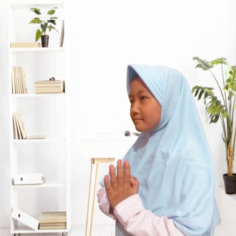 Kerudung Anak Pet Busa 1-12 Tahun / Kerudung Polos / Kerudung Anak Perempuan / Hijab Muslim