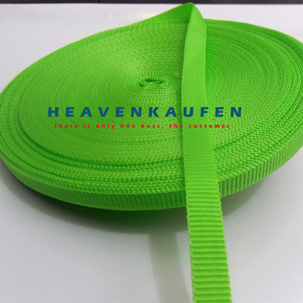 Tali Webbing Lanyard 1 cm Hijau Muda Meteran