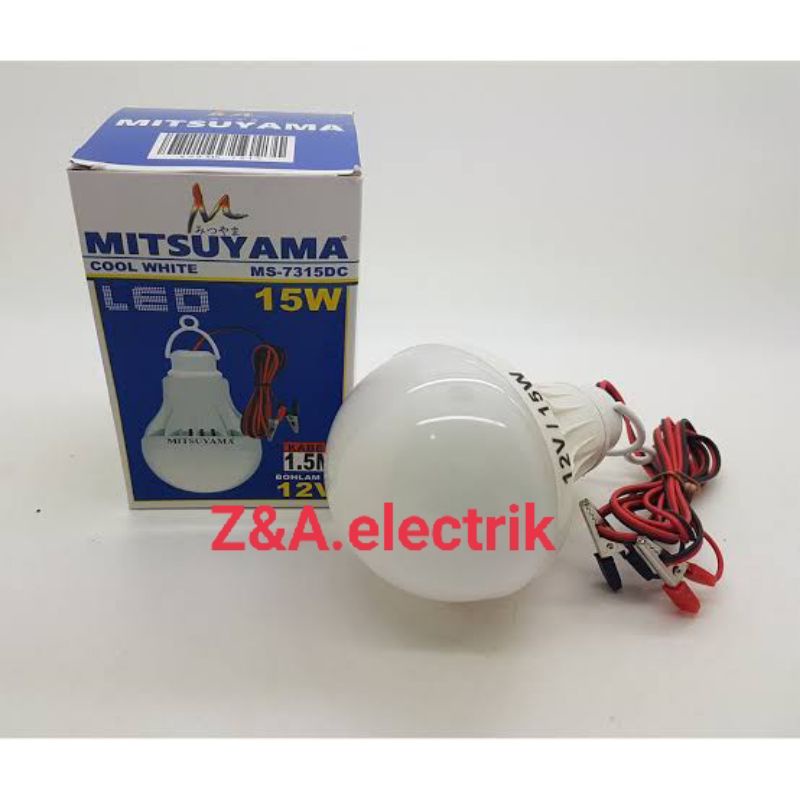 Lampu Bohlam LED 12V MS-7315DC MITSUYAMA 15w + kabel 1,5