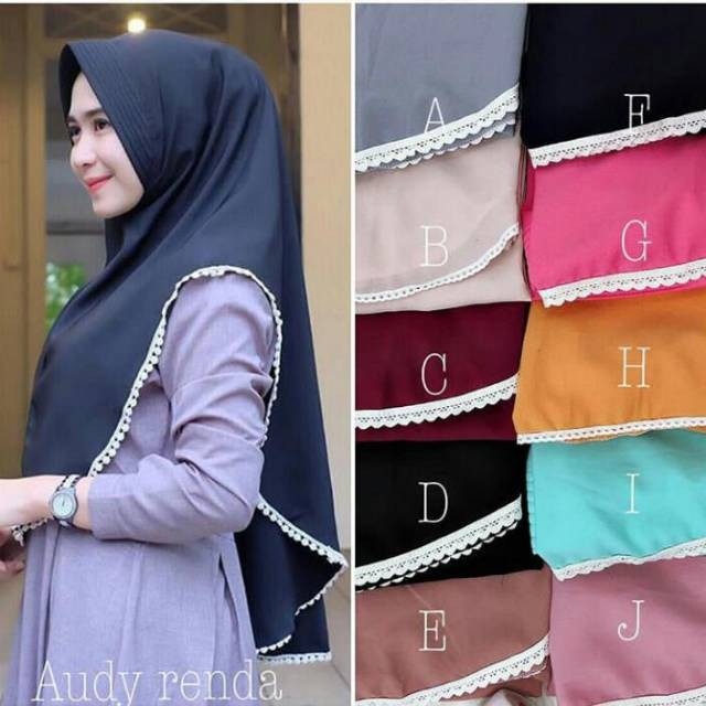 (bisa COD)AUDY RENDA hijab instan khimar audy renda || kerudung instan audy renda syar'i
