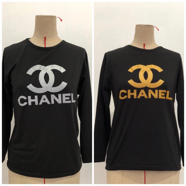 Kaos lengan panjang wanita chanel murah