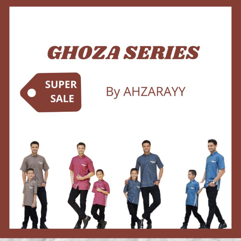 BAJU KOKO COUPLE LENGAN PENDEK GHOZA BY AHZARAYY