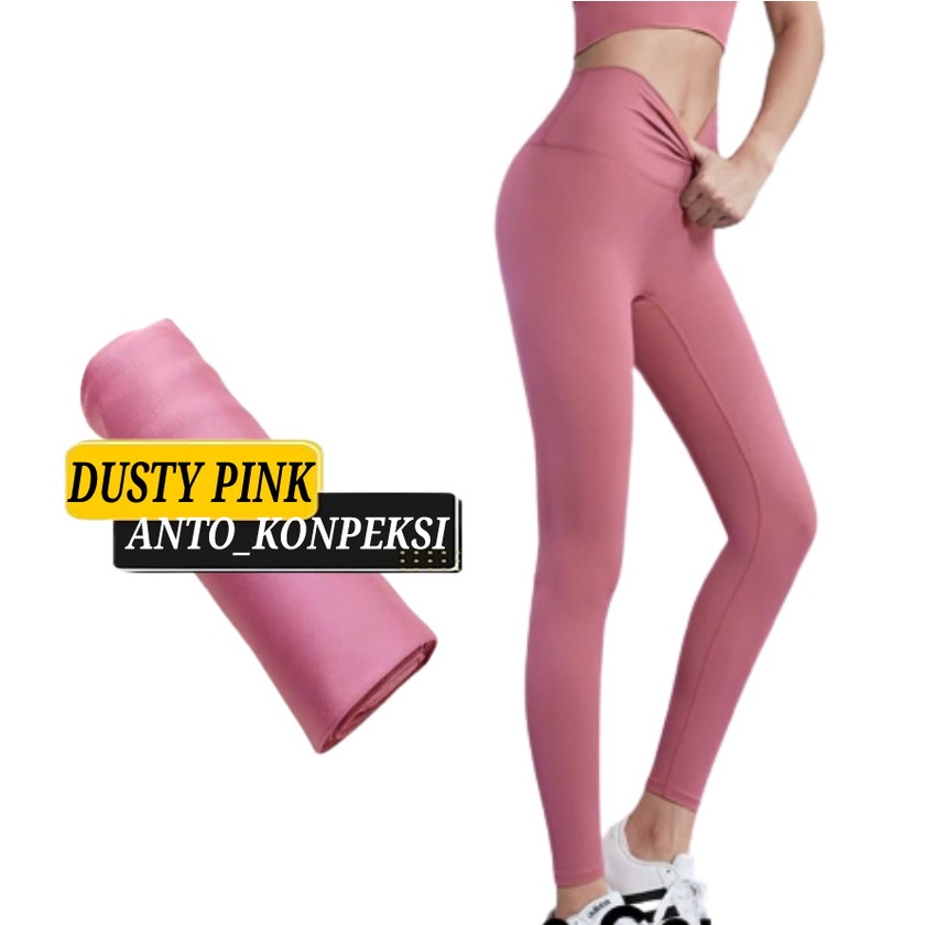 Celana Legging Wanita Spandex Premium Standar &amp; Jumbo BB 35kg - 120kg Termurah / Lejing Hitam