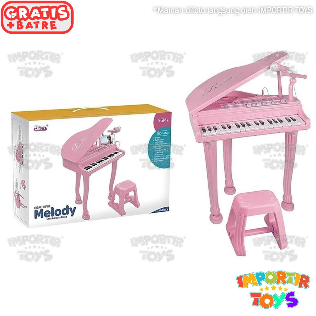 Set Piano Klasik Besar dgn Mic Anak Organ Keyboard Permainan Musik Alat Musik