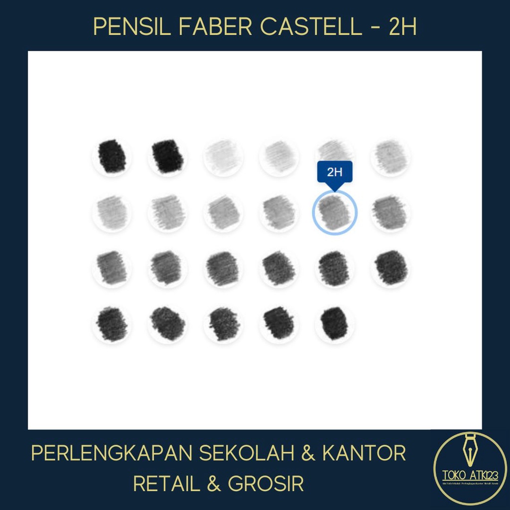 Pensil Faber Castell Original / Alat Tulis / Pensil Komputer / H, 2H, HB, 2B, 3B, 4B, 5B, 6B, 7B, 8B