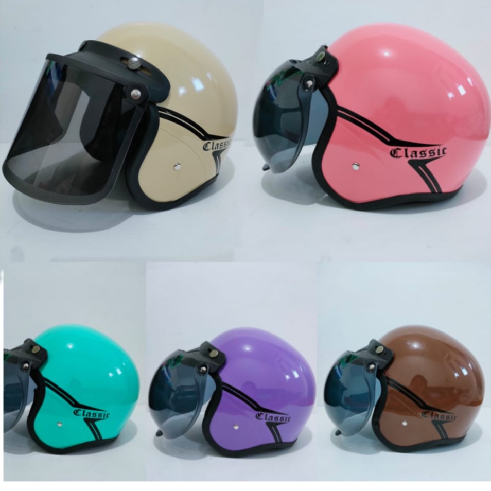 HELM BOGO NEO CLASSIC KC DATAR/CMBUNG FREE PACKING BOX