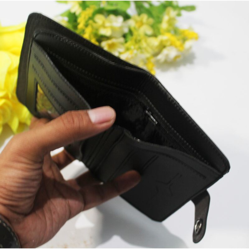 DOMPET LIPAT 3/4 sSEMI KULIT BISA COD BAYAR DITEMPAT AMT 01