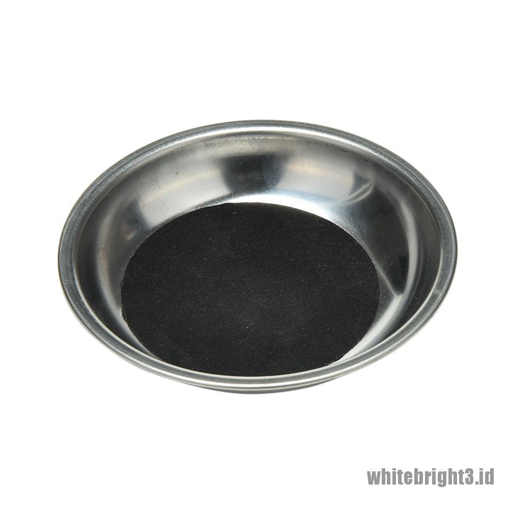 {white3} 1 Pcs Coin Through Glass Steel Cup Mat Magic Props Party Close-up Magic Trick