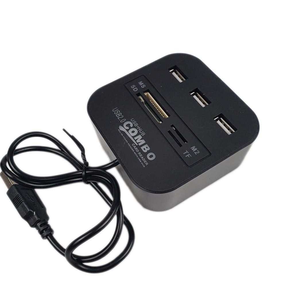 Combo Multi Card Reader + 3 USB HUB 2.0 Splitter - CK07