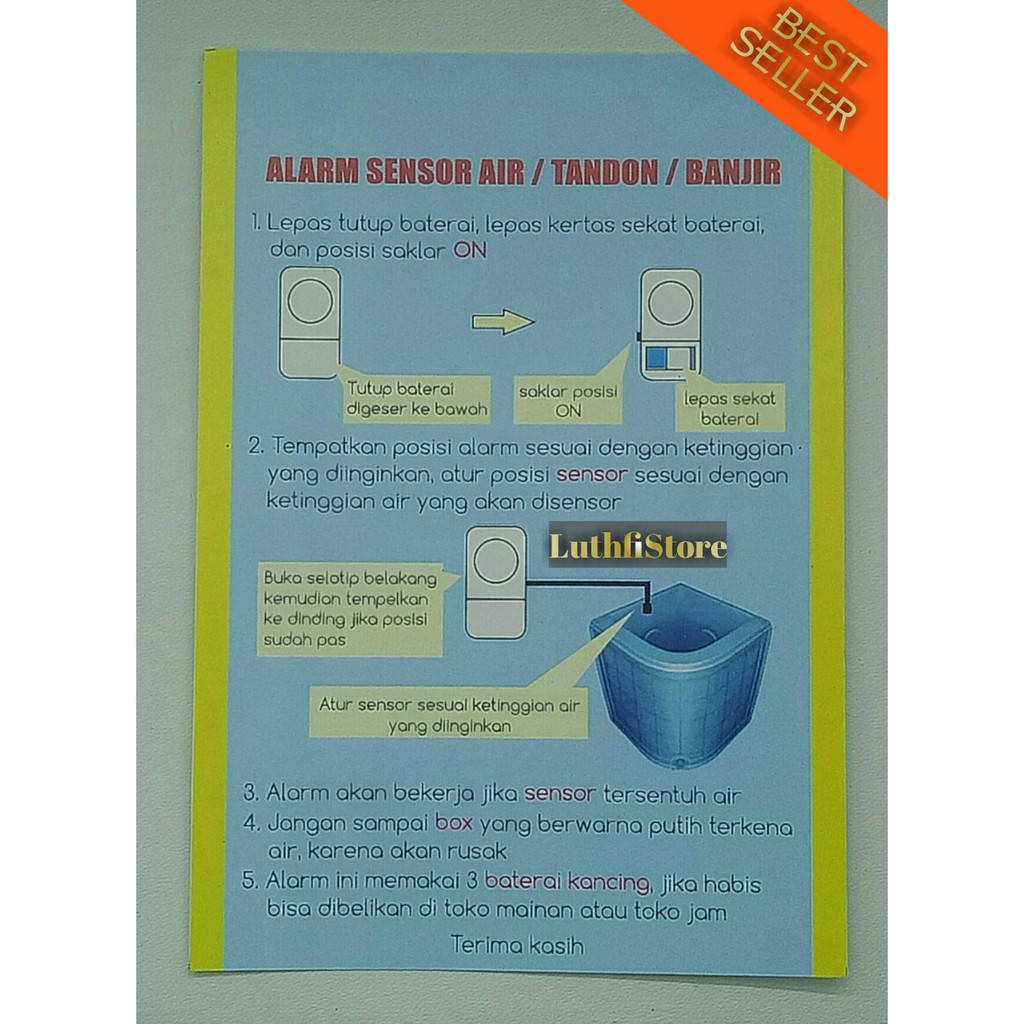 Alarm sensor air sensor banjir tandon water level sensor