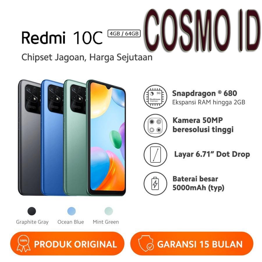 Redmi 10C 4/64 Garansi Resmi