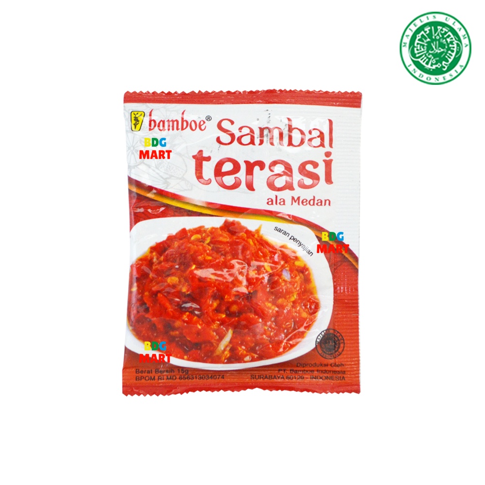 

ECER Bamboe Sambal Terasi Medan Khas Indonesia Halal MUI - 15gr