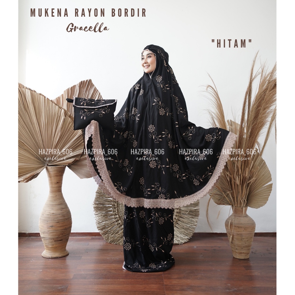 Mukena Dewasa Rayon Gracella Bordir Jumbo