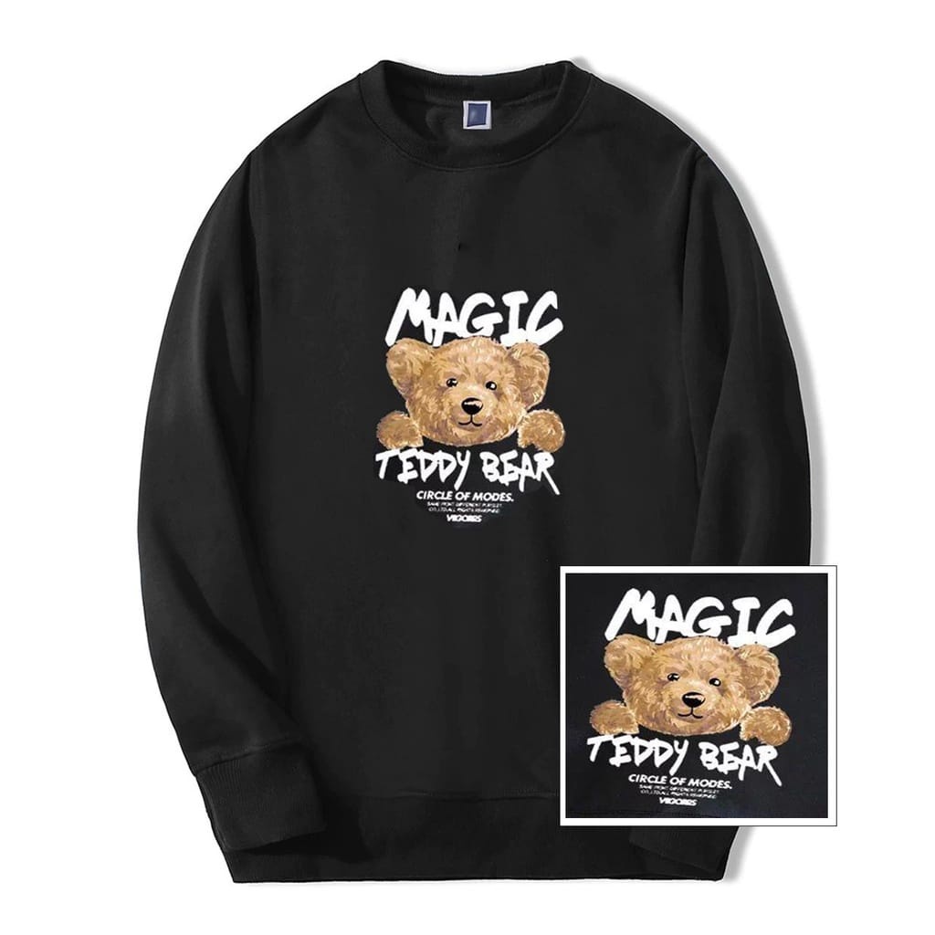 Crewneck Motip Baer Logo Gambar Sablon Premium Size S-M-L-XL-XXL