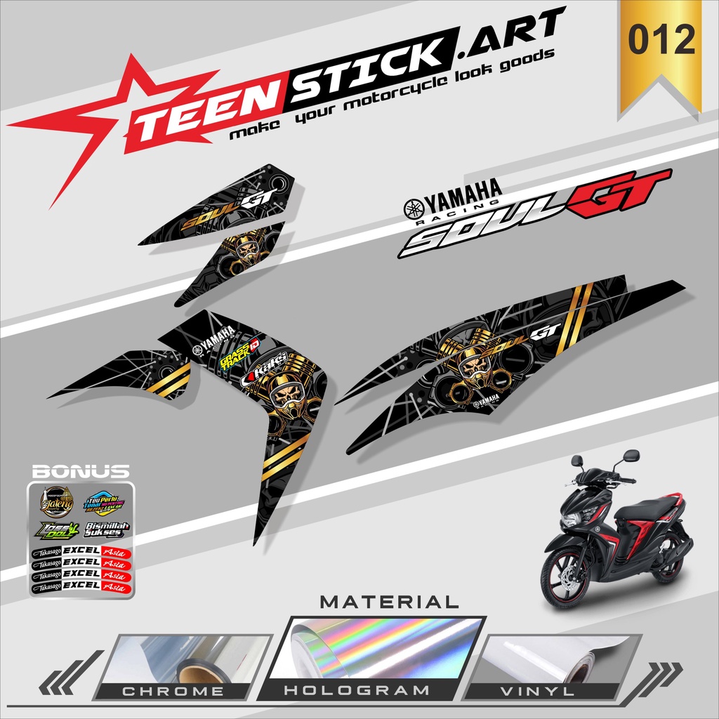 STRIPING MIO SOUL GT 115- STRIPING VARIASI HOLOGRAM YAMAHA MIO SOUL GT 115 TERBARU TN 012