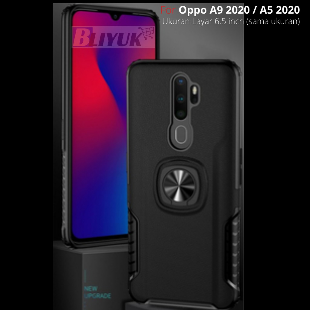 Case Oppo A9 2020, A5 2020 Hardcase Ring Carbon Thunder