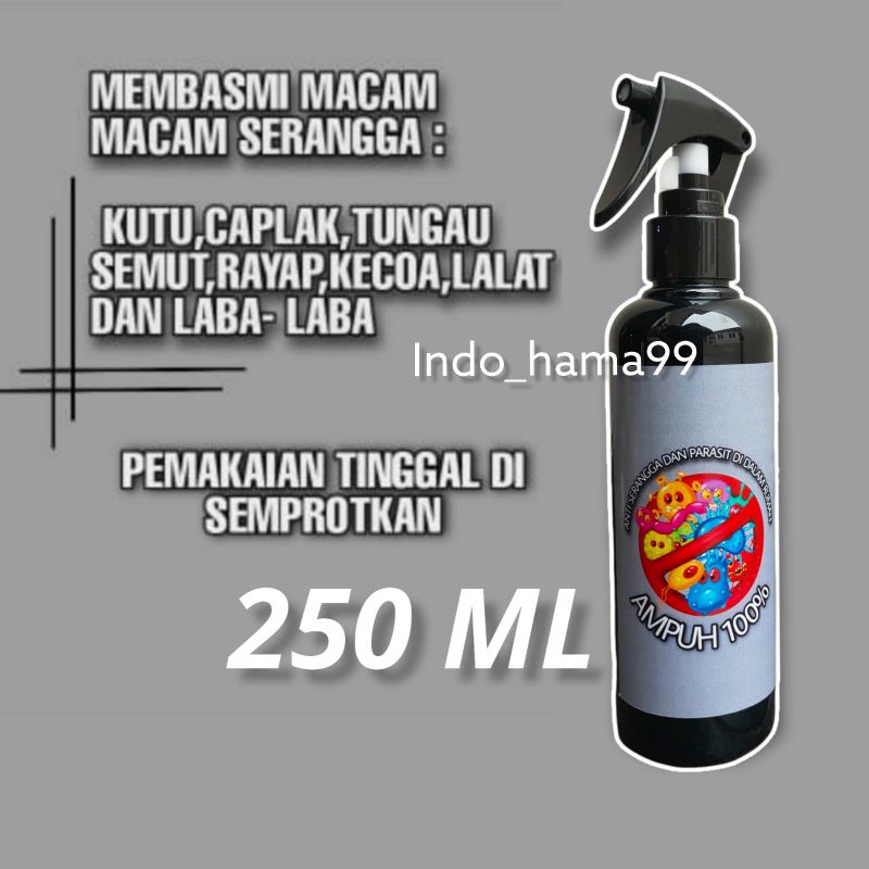 pembasmi hama serangga dan bakteri ampuh 100 persen 250ml hitam