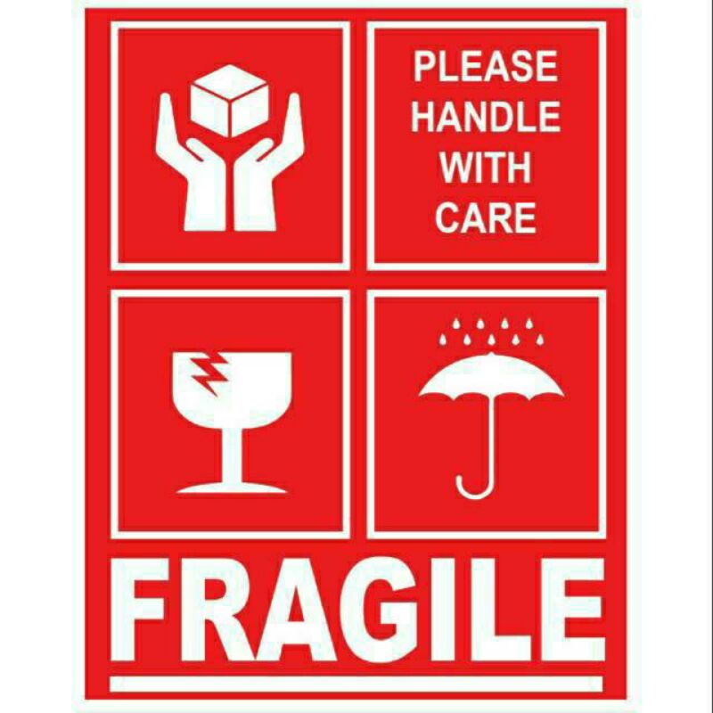 

STIKER FRAGILE/STIKER PENGAMAN PECAH BELAH UKURAN 5,5X7cm#stikerfragile#stikerolshop#stikerfragilemurah