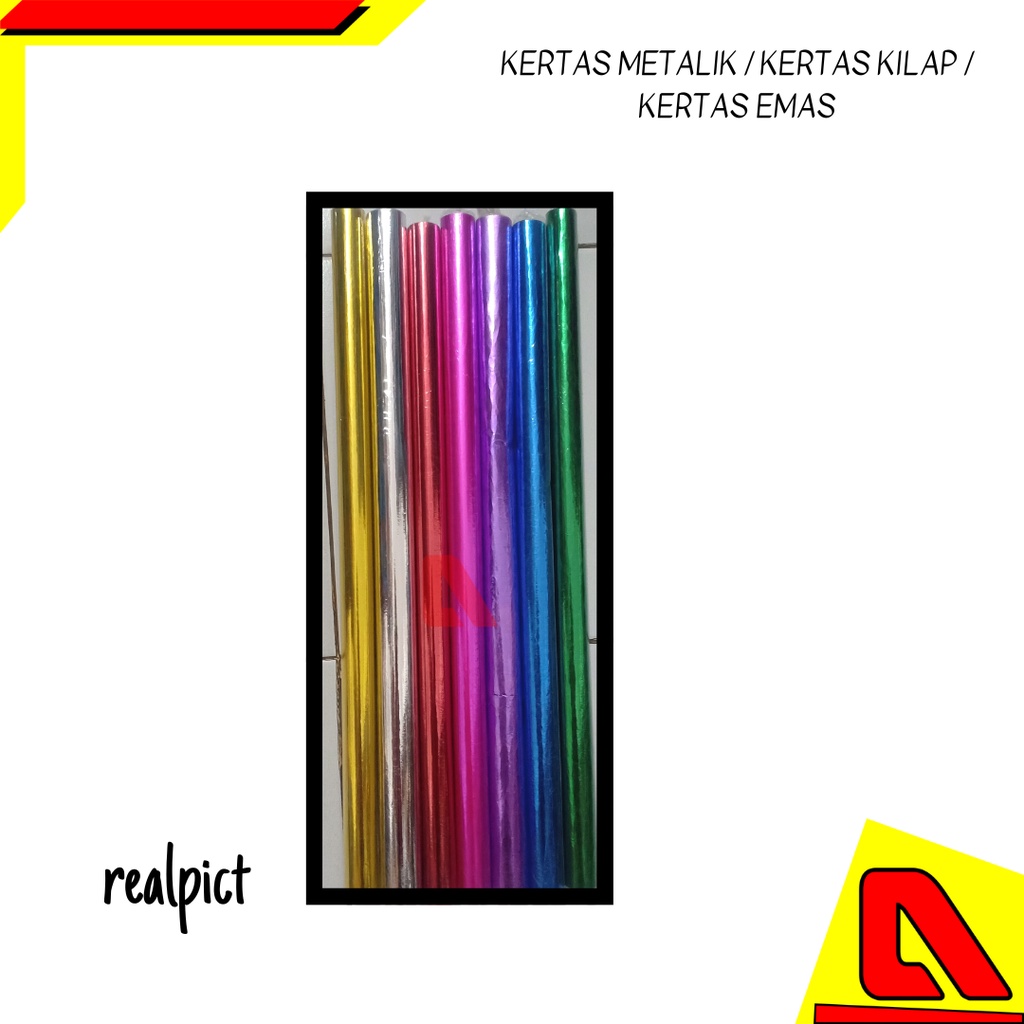 KERTAS EMAS / KERTAS METALIK KILAP / KERTAS KADO METALIK