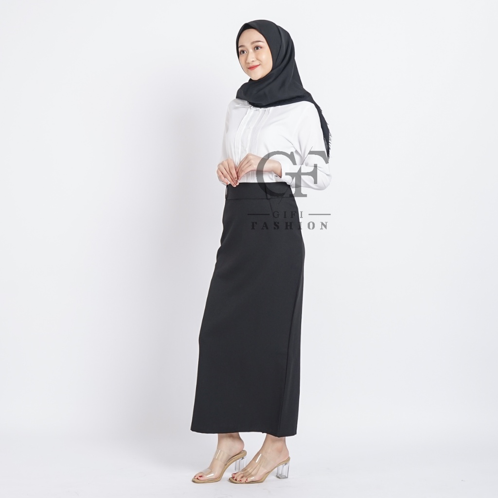 ROK KERJA WANITA / /ROK FORMAL/ ROK REMPEL KERJA / ROK SPAN KERJA / ROK PANJANG POLOS / ROK KANTOR-1