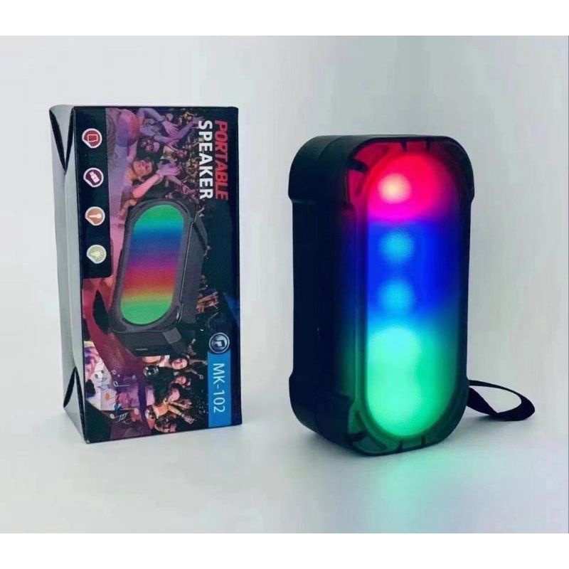 MM - Speaker bluetooth RGB MK-102 portable wireless bass / speaker bluetooth super bass  MK - 102