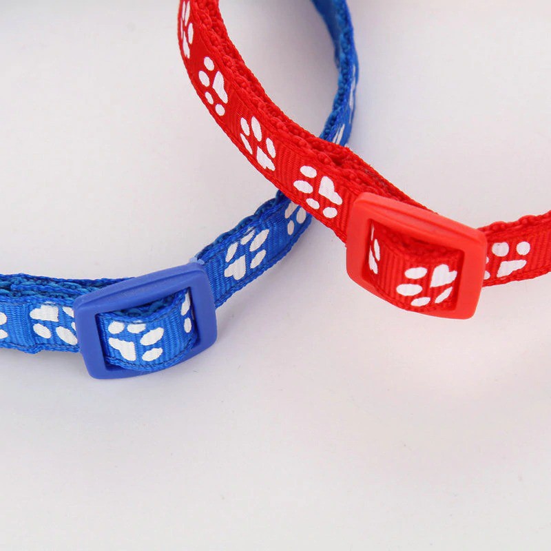 Kalung Kucing Anjing Motif Jejak Kaki Lonceng FEFARM