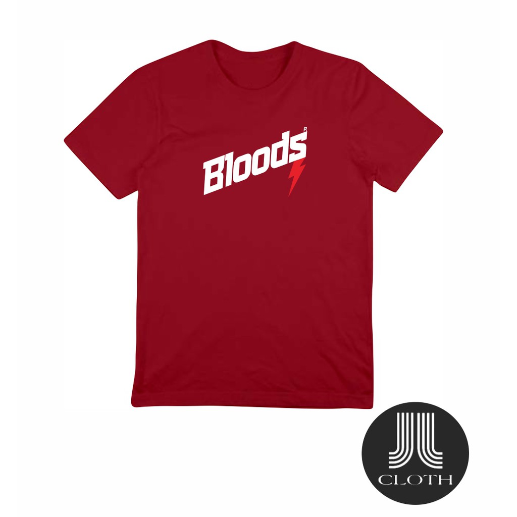 T-SHIRT BAJU KAOS DISTRO PRIA WANITA BLOODS COMBED 30S MURAH