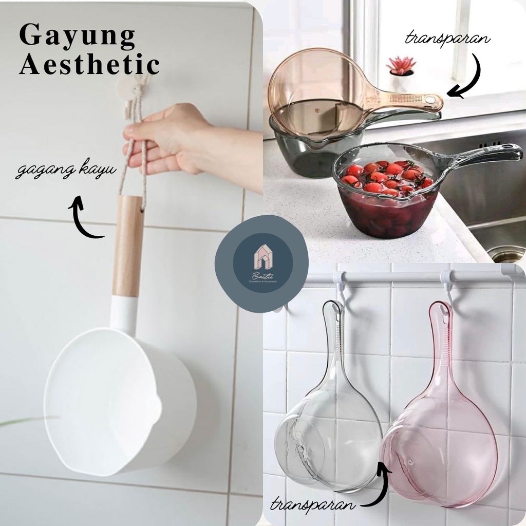 BAITII GAYUNG MANDI KAYU TRANSPARAN BENING PUTIH MINIMALIS / GAYUNG AESTHETIC MINIMALIS GAGANG KAYU