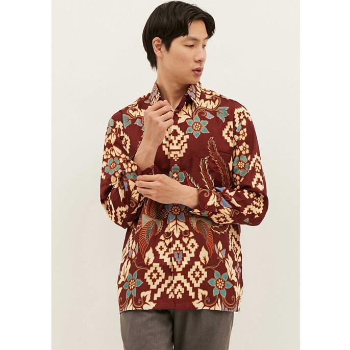 Batik Wibowo Batik Pria - Mutare Silk Brown