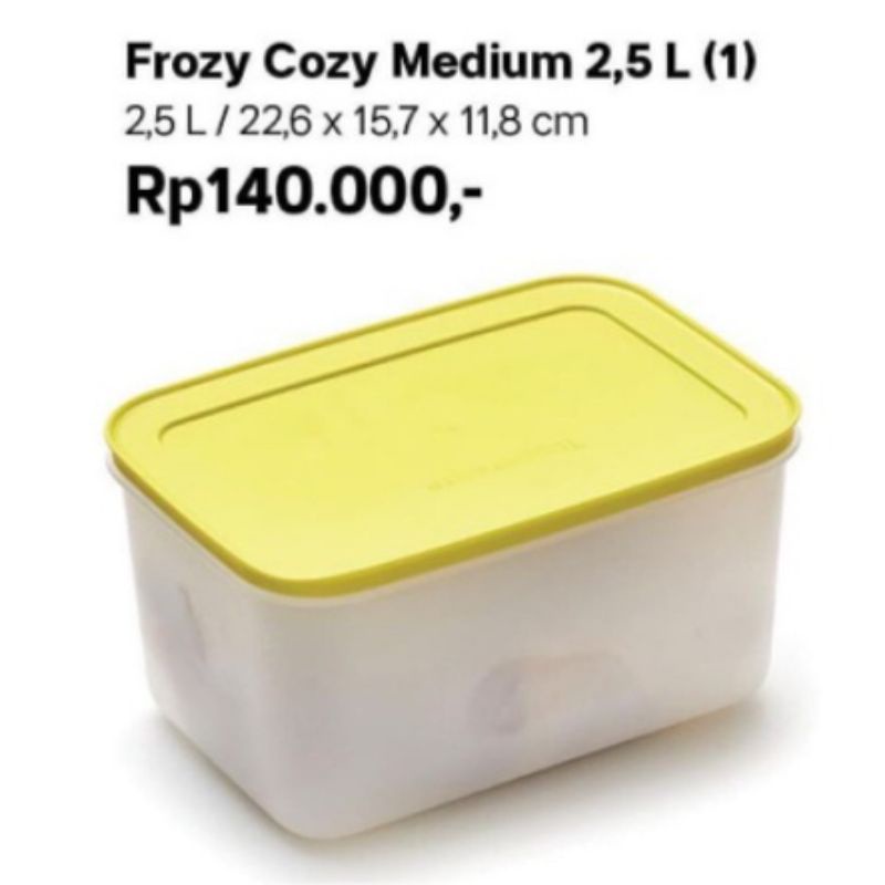 frozy cozy tupperware 2.5l bisa untuk freezer