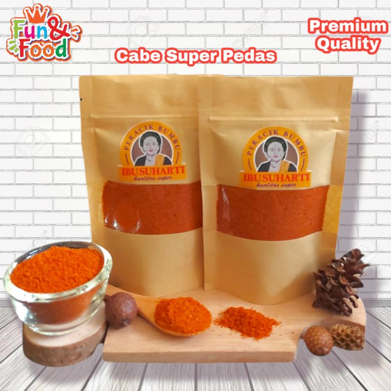 

Ibu Suharti - Rempah Bubuk Cabe Super Pedas Murni Bumbu Dapur Cabe Bubuk Super Pedas Pure Extra Hot Chili Powder Kualitas Premium