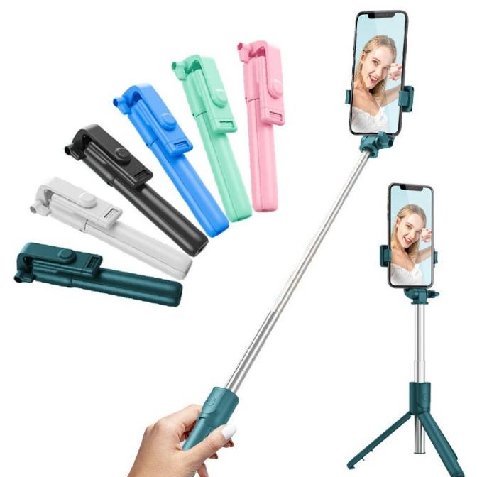 Tongsis Selfie R1 Macaron Stick Monopod Elite Wireless Bluetooth