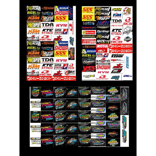 

( PAKET) 50 K GET 3 STICKER PACK RACING