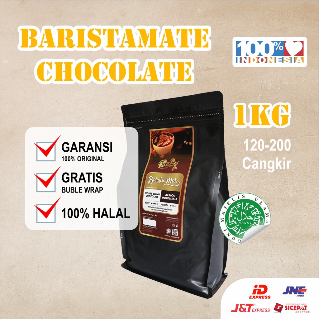 

Cocoa Powder Tanpa Gula 1Kg Baristamate Dark Coklat Bubuk Murni Premium Kiloan Semua Pasti Original