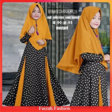 Busana muslim gamis anak  perempuan  syar i Bahan maxy 