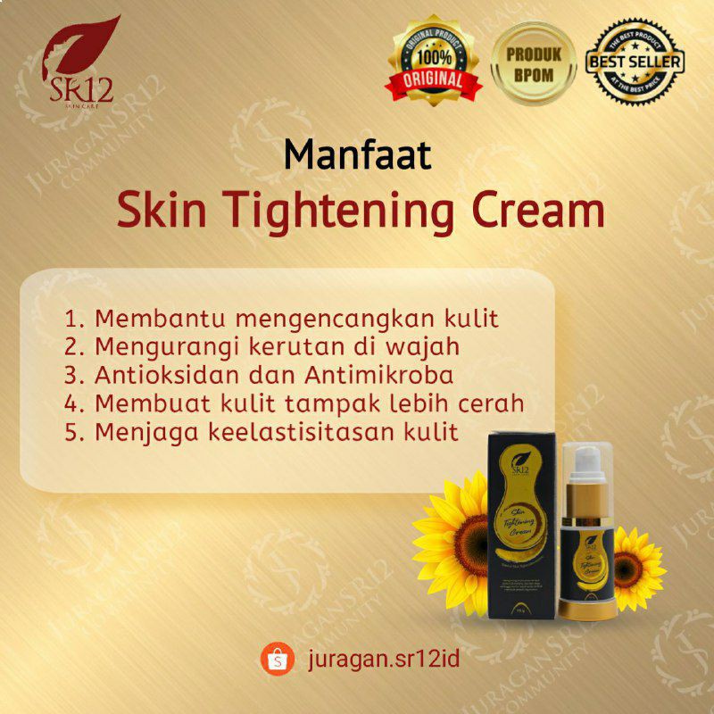 WHITENING TERBAIK!! PENCERAH WAJAH / PENGENCANG ANTI KERUT WAJAH / HERBAL TIGHTENING CREAM SR12