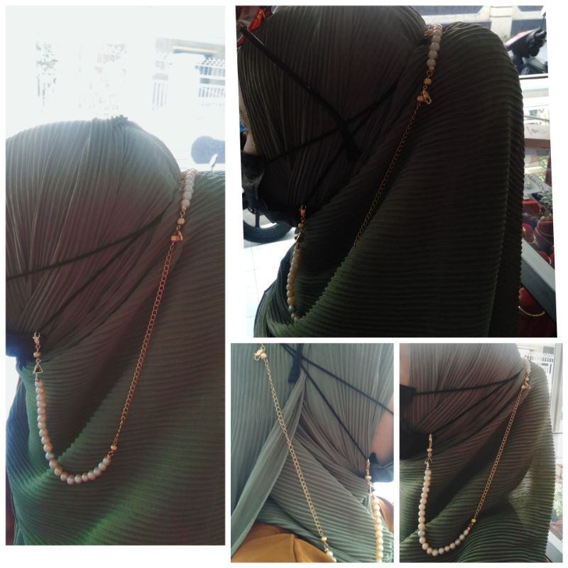 Konektor + Strap Masker Mutiara Asli Lombok (2 in 1)