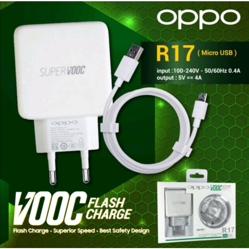 ADAPTER + KABEL 1 SET CHARGER OPPO VOOC 4A ORIGINAL