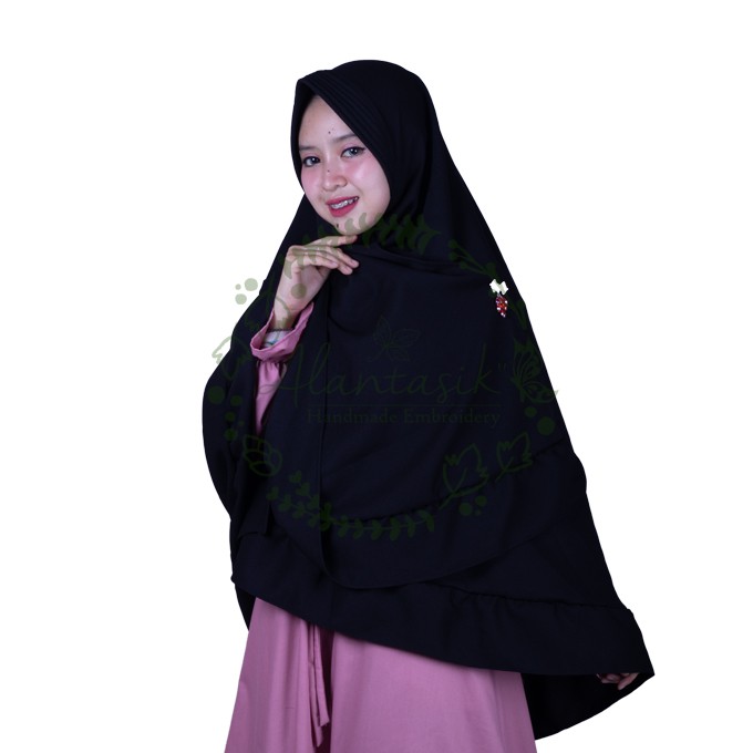 Alantasik - khimar syari jumbo arabian crepe/ jilbab instan R.16