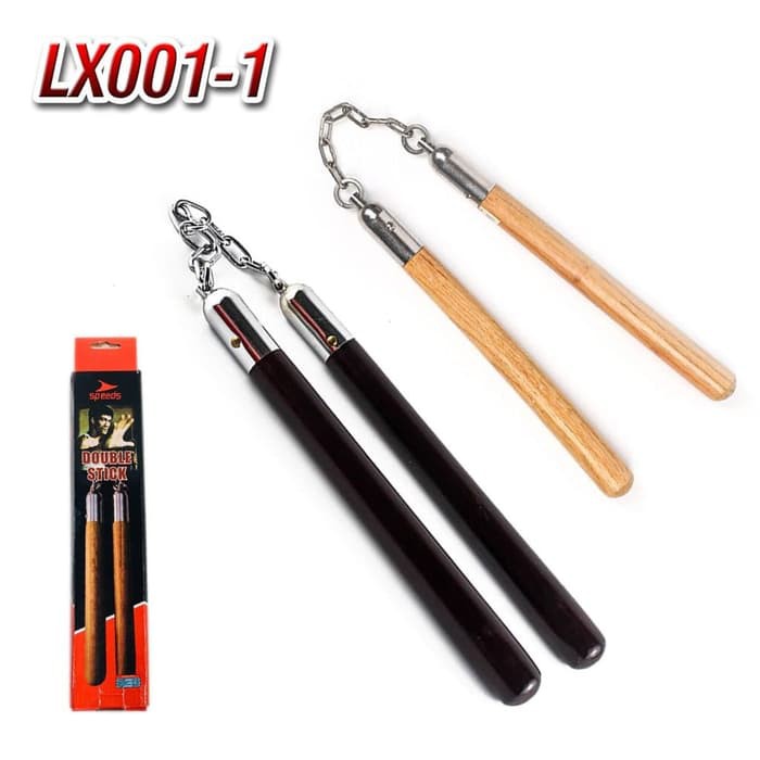 Nunchaku Double Stick Dobel Stick Ruyung Kayu 30cm Speeds LX 001-1