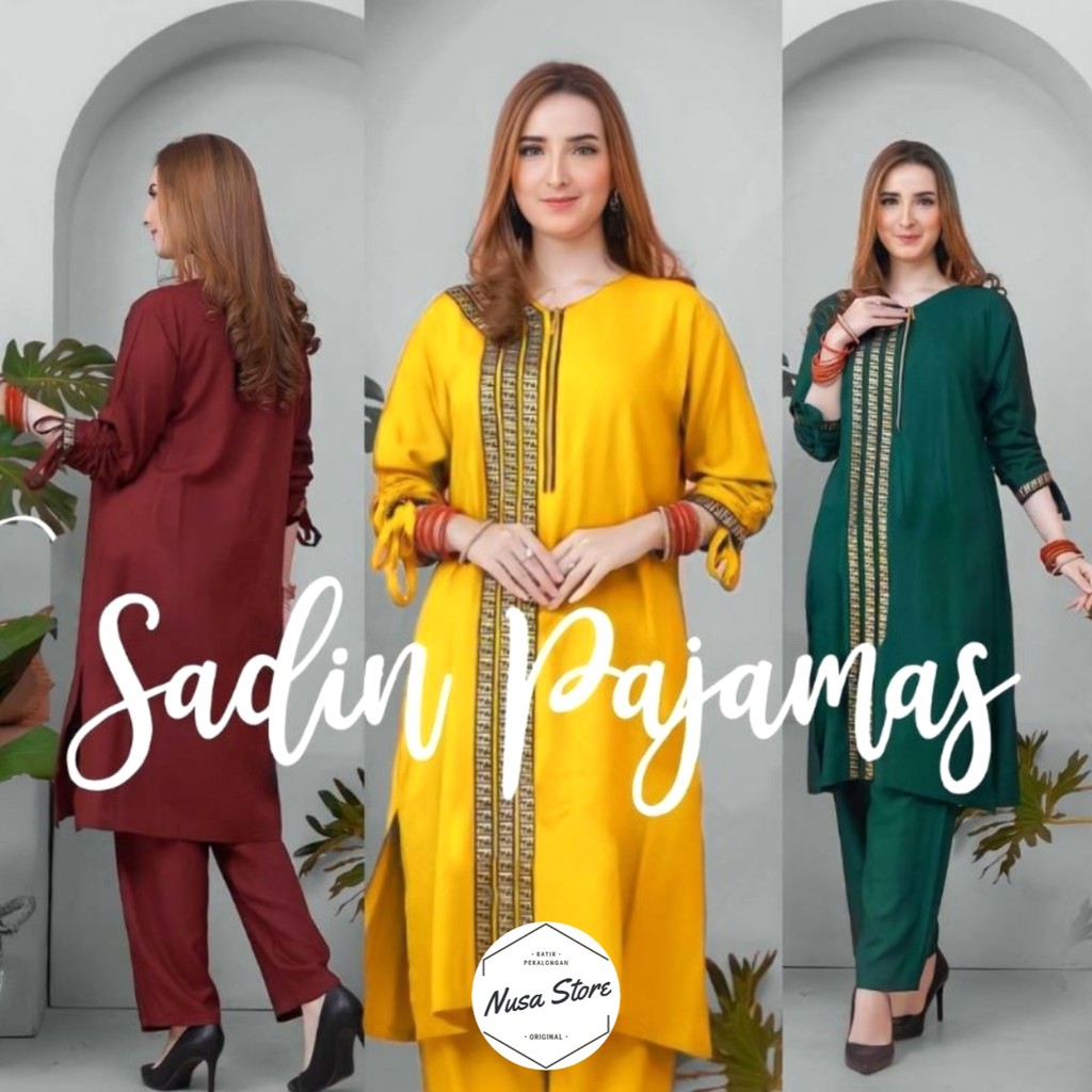 SETELAN DASTER ARAB SADIN LENGAN PANJANG SERUT LD 110