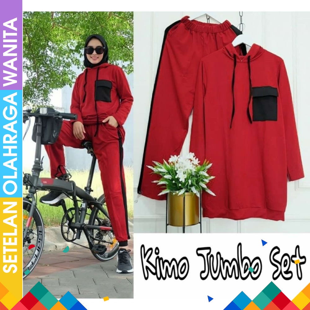 BAJU SENAM MUSLIMAH JUMBO PAKAIAN SENAM WANITA MUSLIMAH TERBARU LEGGING ROK PANJANG LEGGING SENAM